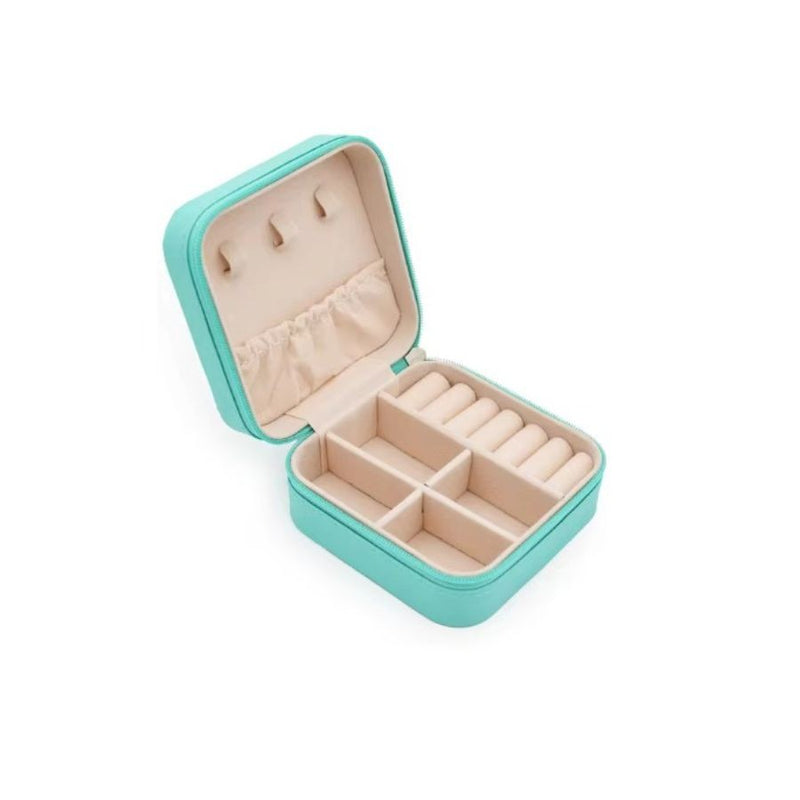 Caixa Porta-Joias Compacta com Zíper para Viagem