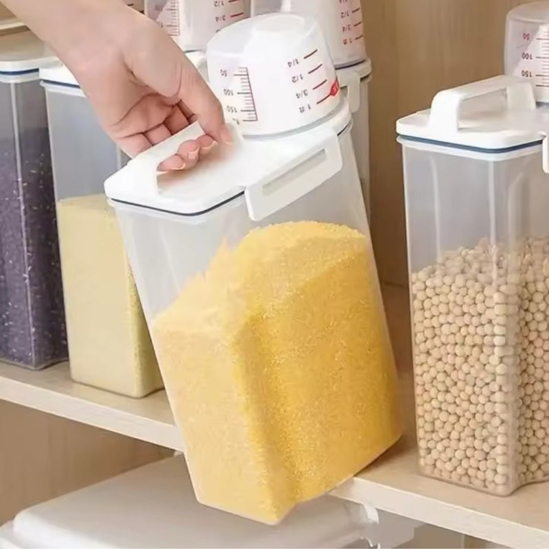 Pote Hermético com Medidor Integrado e Tampa Vedada