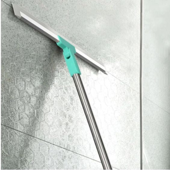 Rodo e Vassoura Mágica 2 em 1 com Raspador de Silicone