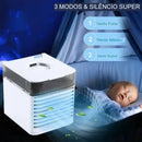 Mini Ar-Condicionado Portátil com Umidificação e Filtro – LED, Bateria Recarregável