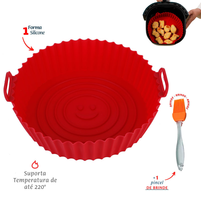 Forma Airfryer De Silicone 1 Peça + Brinde