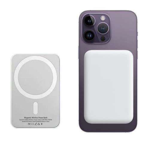 Carregador Portátil MagSafe 5000mAh para iPhone – Wireless, Compacto