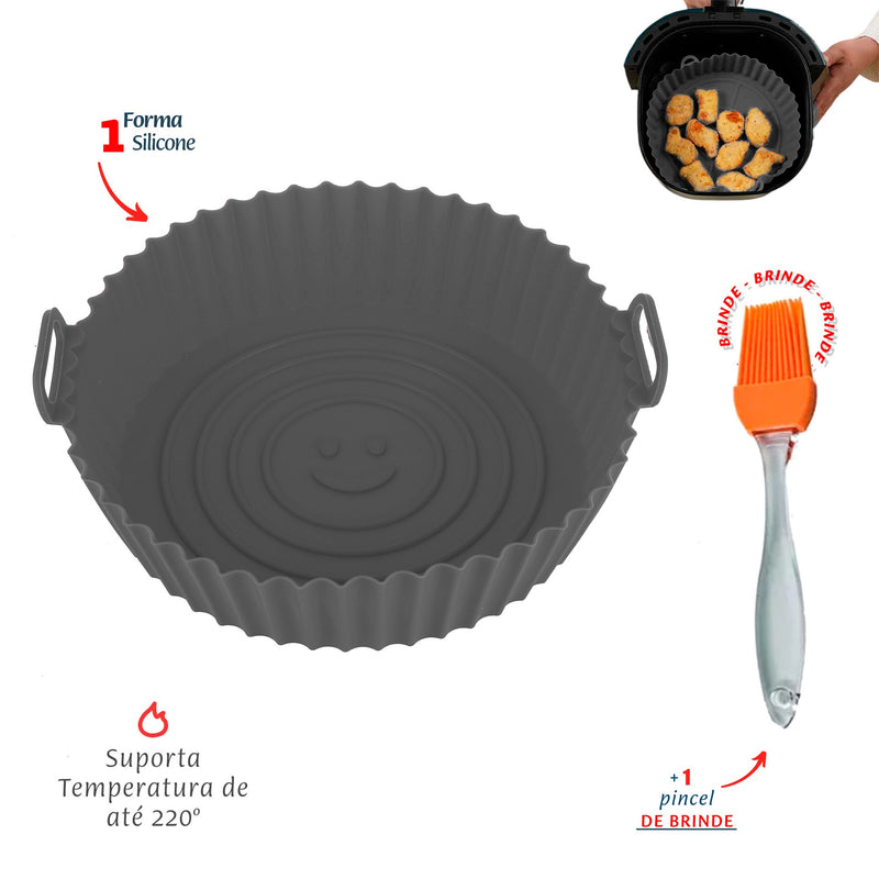 Forma Airfryer De Silicone 1 Peça + Brinde