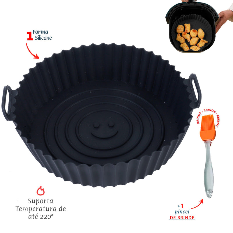 Forma Airfryer De Silicone 1 Peça + Brinde