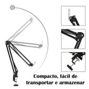 Suporte para Microfone de Mesa – Braço Articulado Profissional