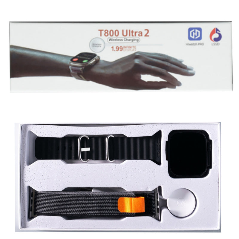 2024 Novo T800 Ultra 2 Series 9 Resposta Ao Gesto Smart Watch Carregador Sem Fio À Prova D'água